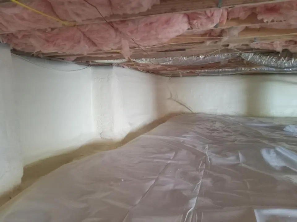 Crawl space encapsulation with closed-cell spray foam for Attic Insulation in Vinita